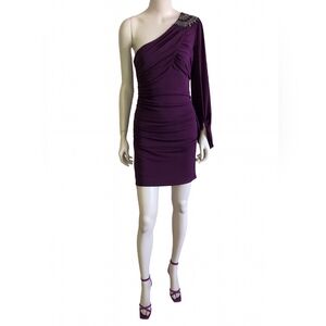 Laundry by Design One-Shoulder Purple Dress
